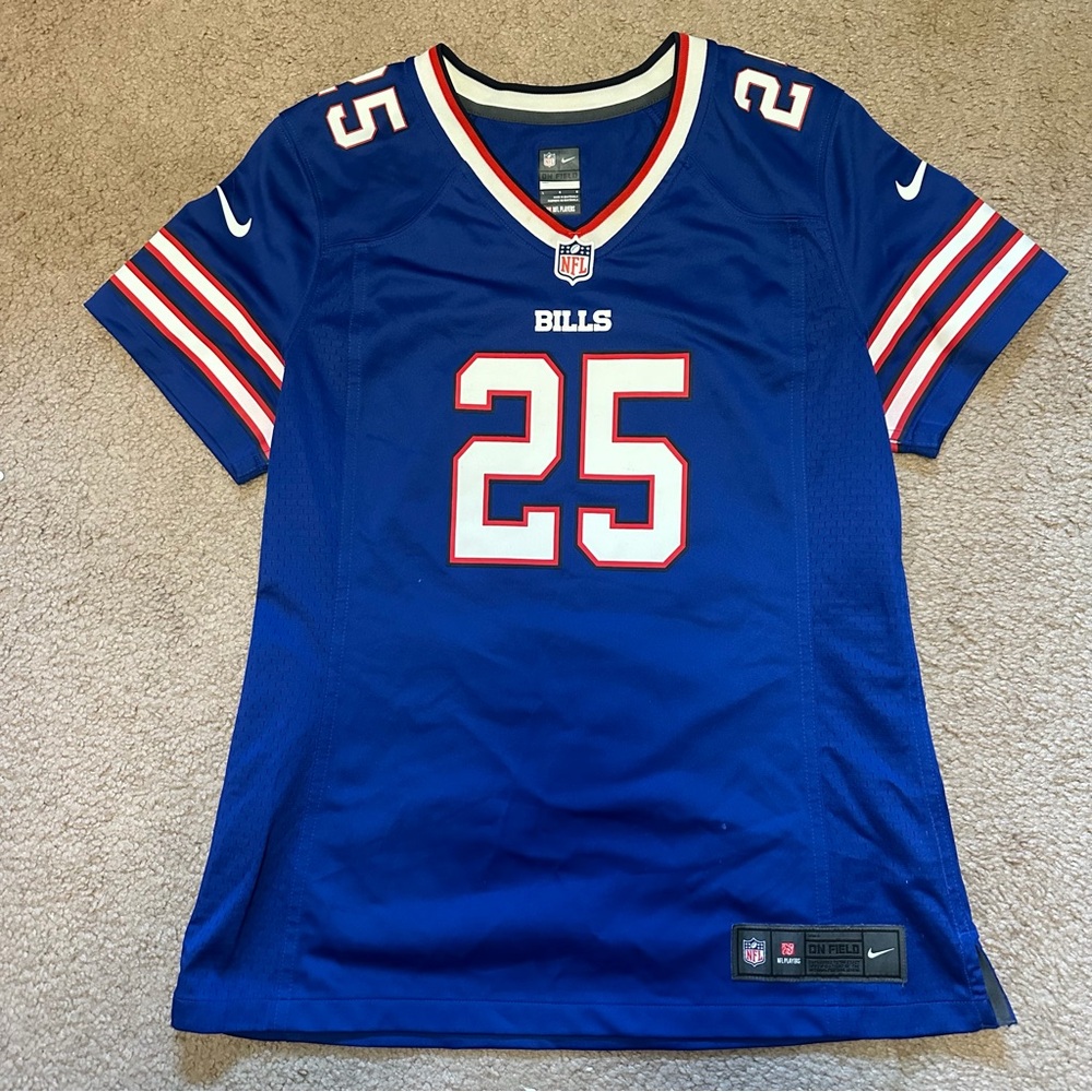 NFL Buffalo Bills Women’s #25 Royal Blue Jersey with White & Red Accents